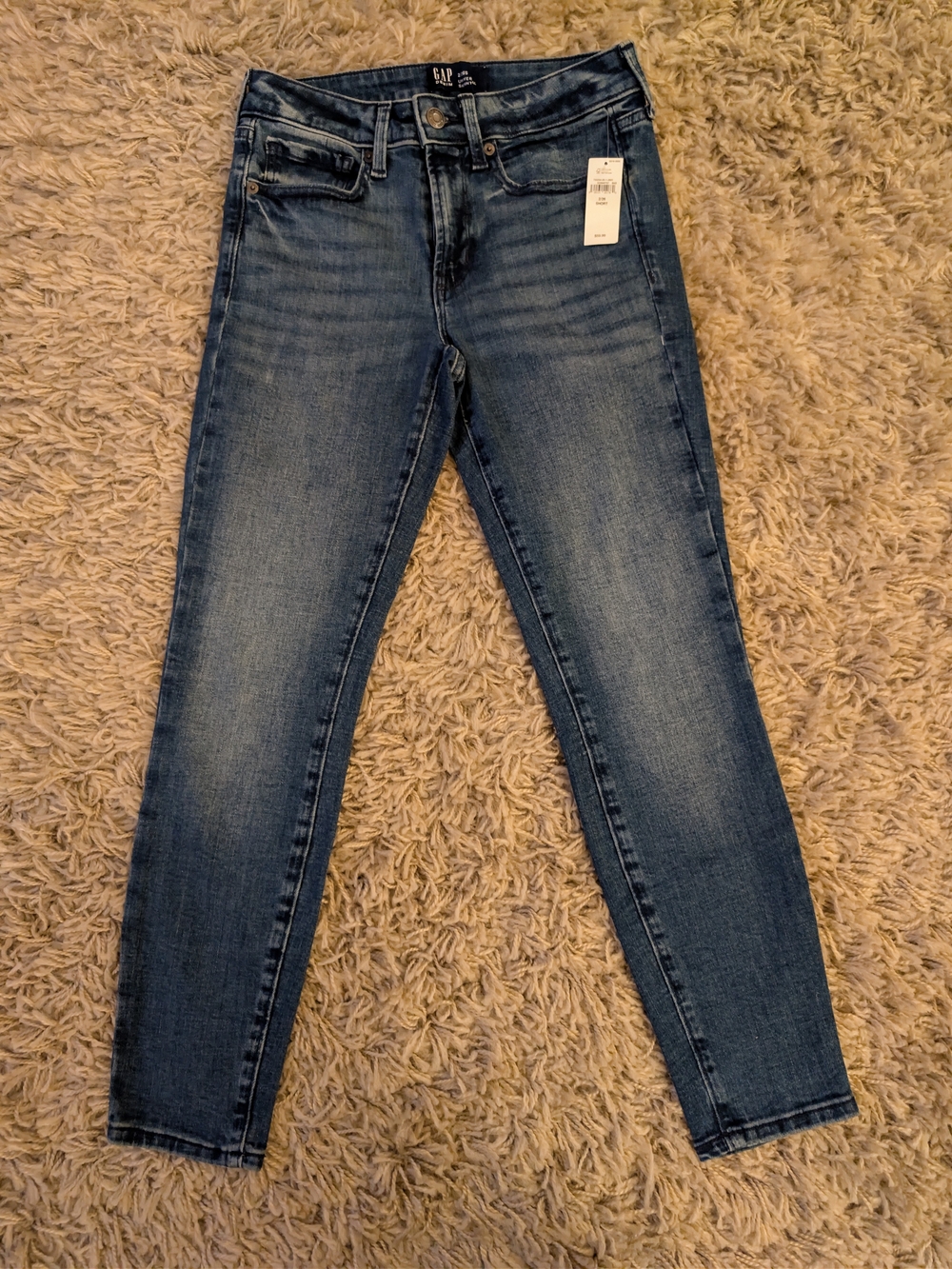 GAP Universal Skinny Jeans 2/26S NWT Short Medium Wash
